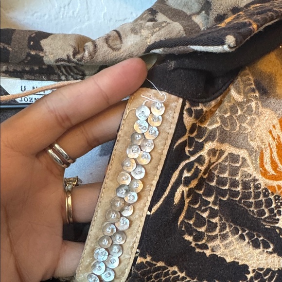 Vintage Asian inspired long sleeve dragon blouse size large - Picture 7 of 7